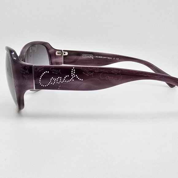 Coach HC8028 Taryn Plum Horn Frame Grey Gradient Lens Sunglasses w/ Case 59mm main image 13